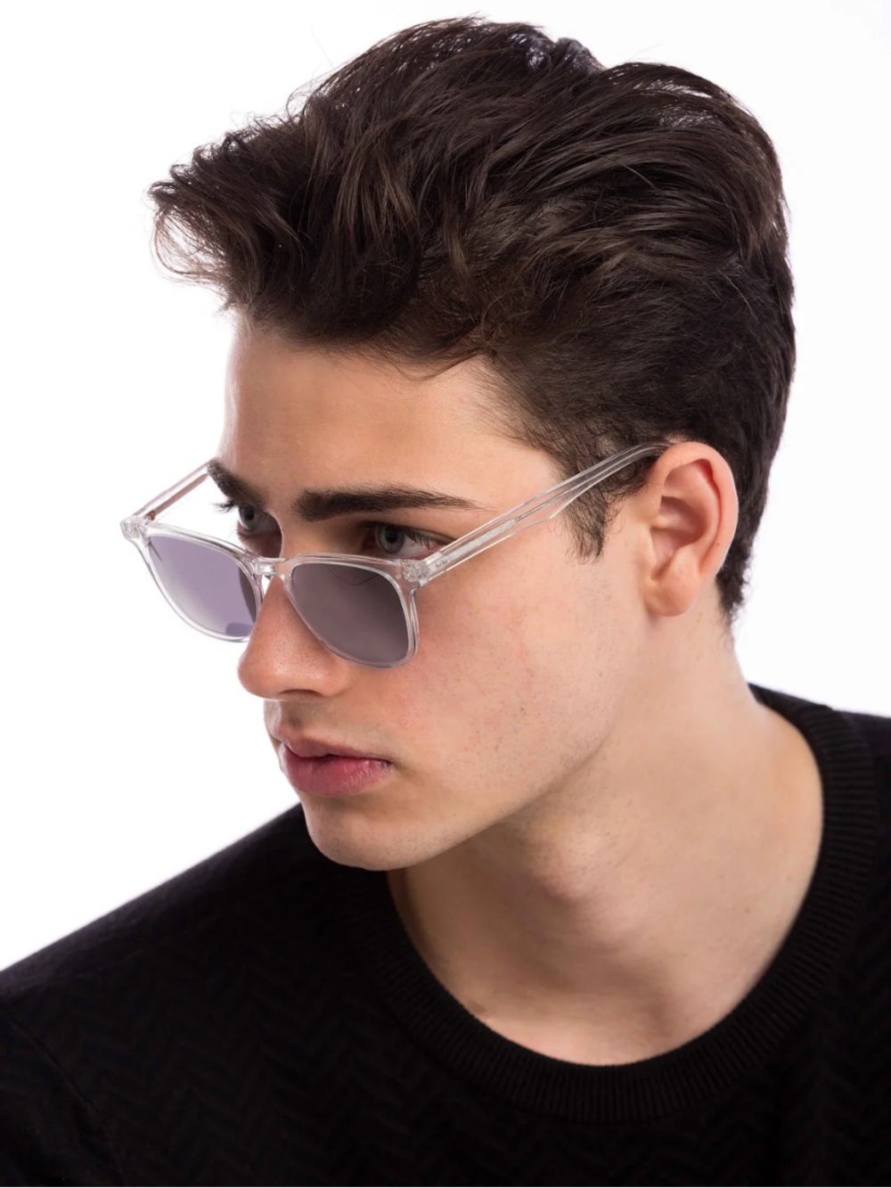 illsteva Eldridge 48 Blue Clear Frame Gradient Sunglasses Designer UV